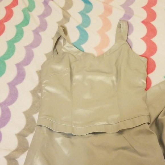 Women's Silk Silver Long Formal Dress Gown Size 6 - Picture 3 of 8